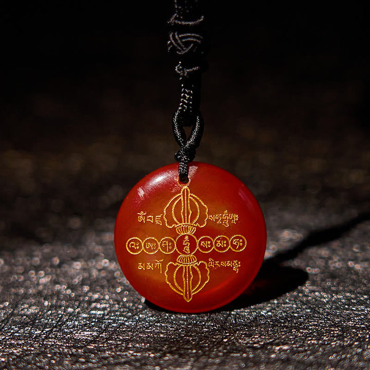 Kette Schwarzer Obsidian Vajra Natur – Erfüllung