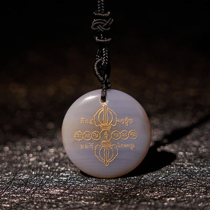 Kette Schwarzer Obsidian Vajra Natur – Erfüllung