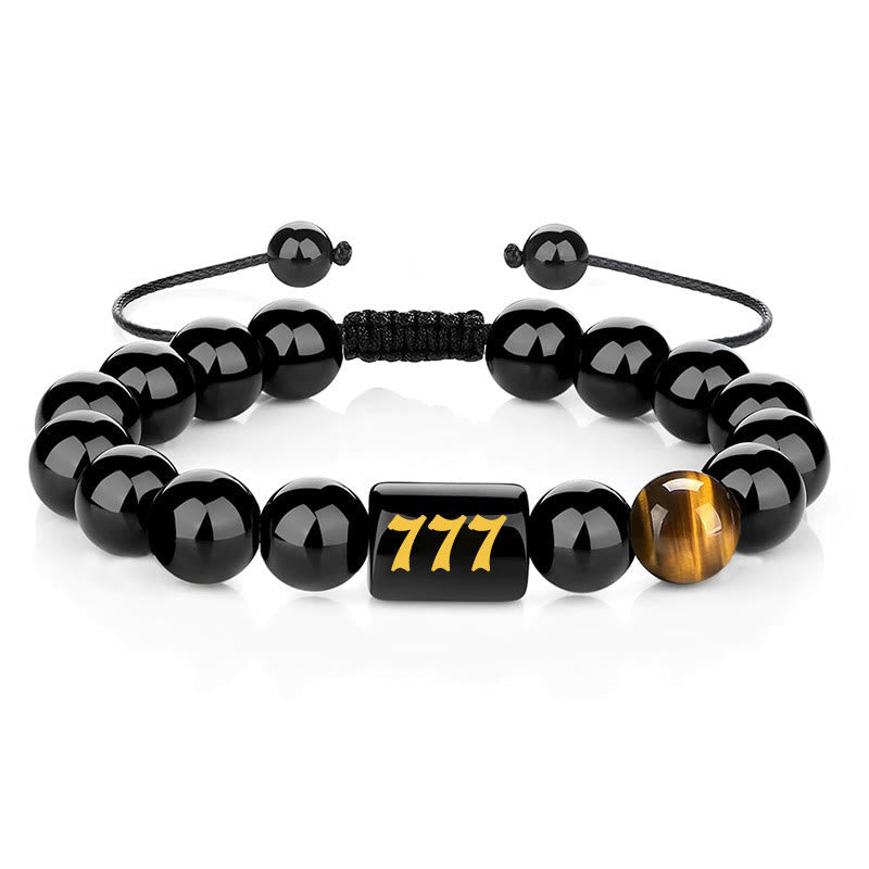 Armband Schwarzer Obsidian Tigerauge – Stärke & Segen