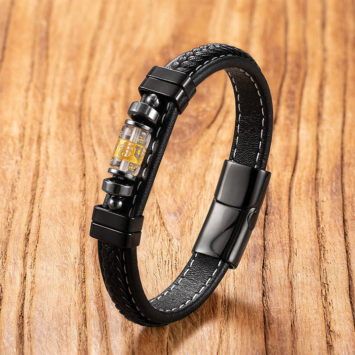 Armband Schwarzer Onyx Om Mani Padme Hum – Schutz & Balance