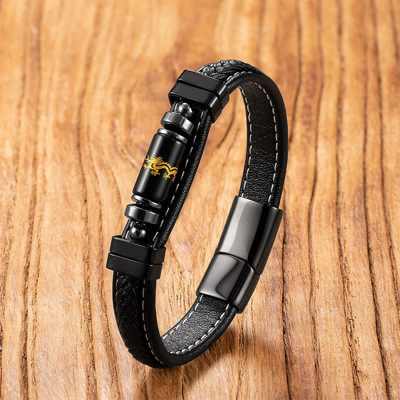 Armband Schwarzer Onyx Om Mani Padme Hum – Schutz & Balance