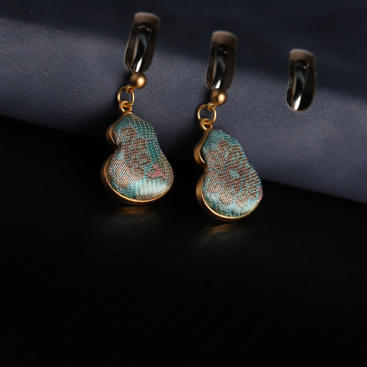 Ohrringe Brokat Kürbis Blüten – Segen Boho Schmuck spirituell Ohrhänger