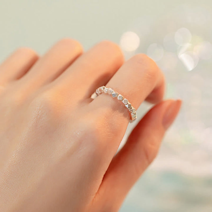925 Silberring mit Perlen elegant Segen getragen Fingerring