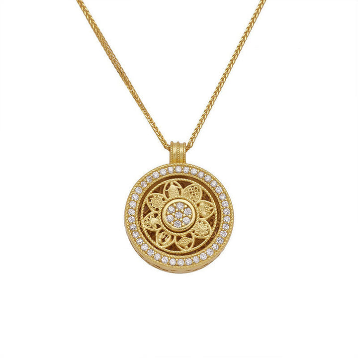 Kette Sterlingsilber Acht Schätze Luo Pan – Segen