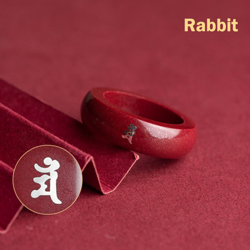 Ring Zinnober Chinesisches Pferdjahr – Segen