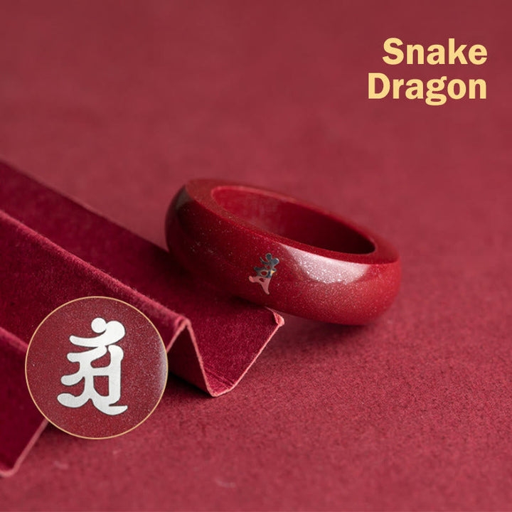 Ring Zinnober Chinesisches Pferdjahr – Segen