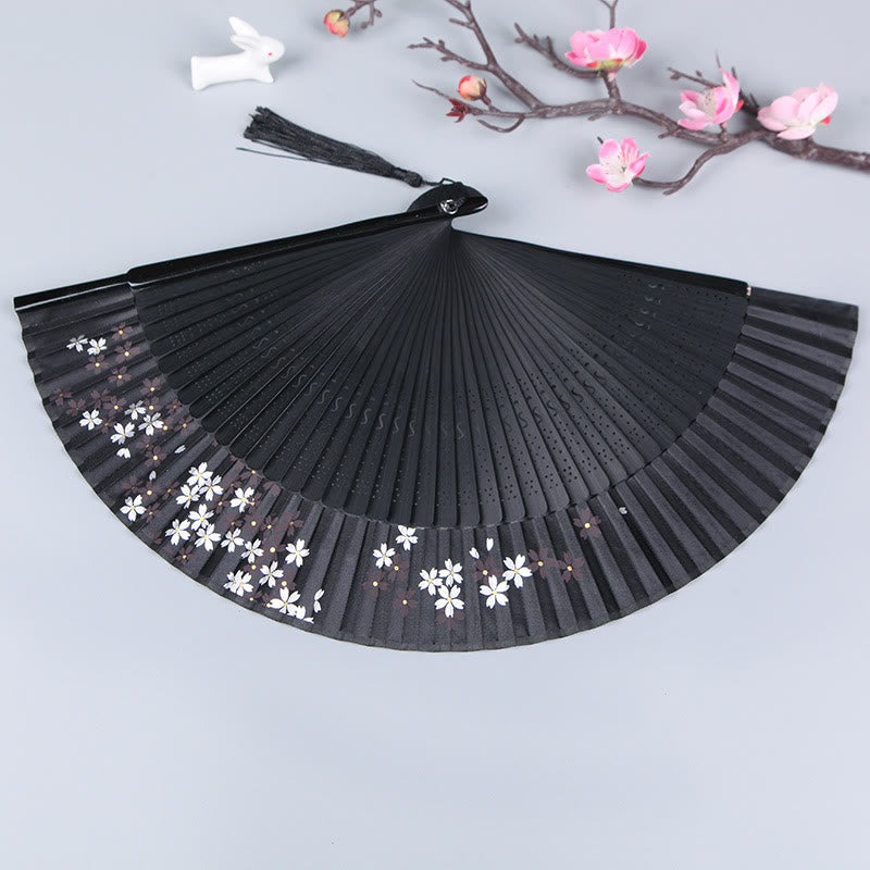 Seidenfächer Sakura Kamelie Geschenk