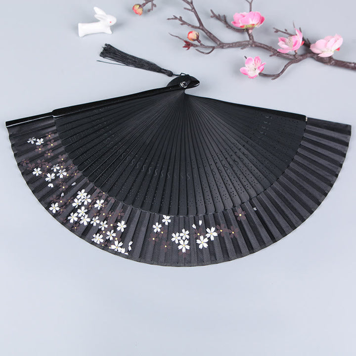 Seidenfächer Sakura Kamelie Geschenk