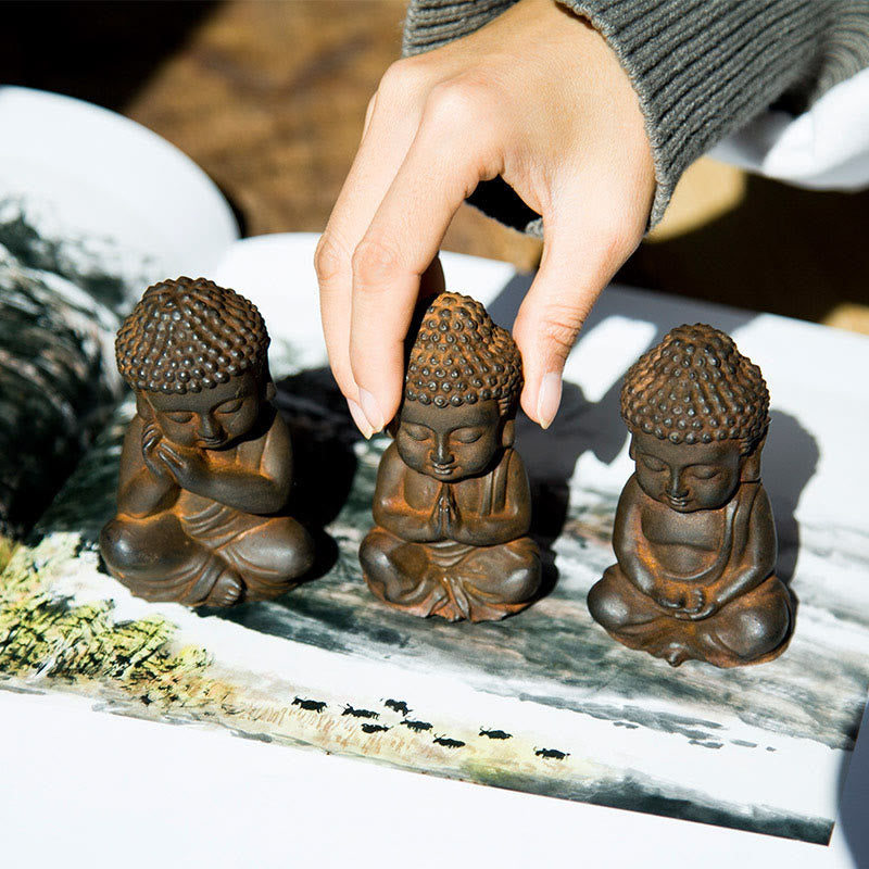 Shakyamuni Buddha Eisen Rost Klein Deko