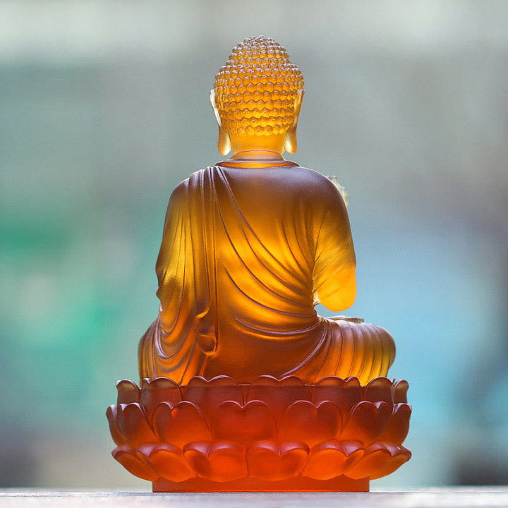 Shakyamuni Buddha Liuli Kristall Mitgefühl Deko