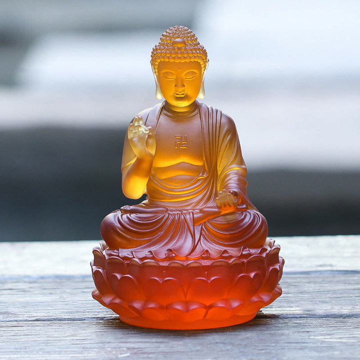 Shakyamuni Buddha Liuli Kristall Mitgefühl Feng Shui