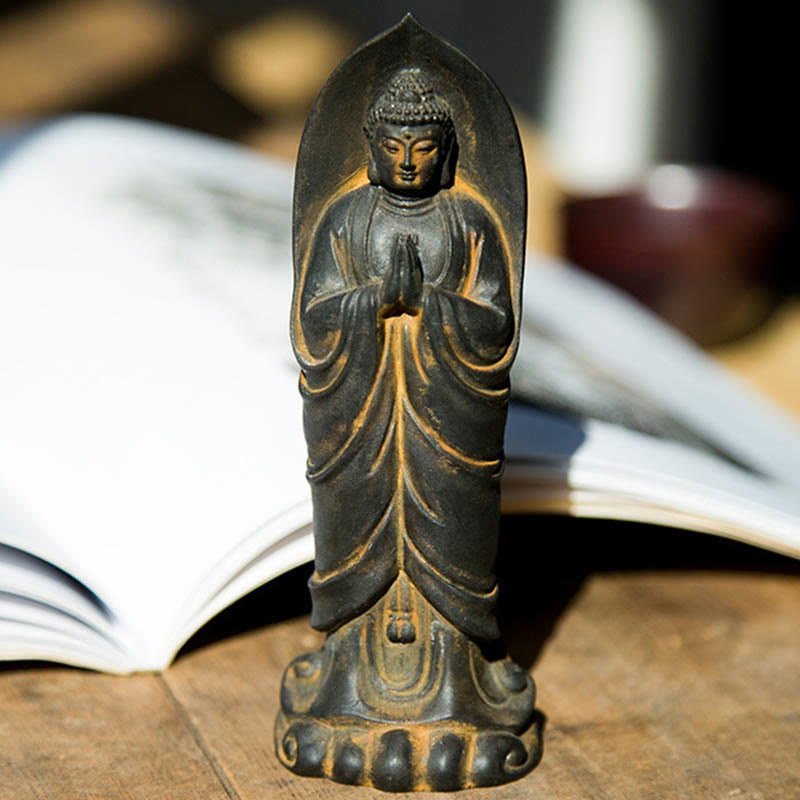 Shakyamuni Buddha Namaste Eisenpulver Harz Geschenk