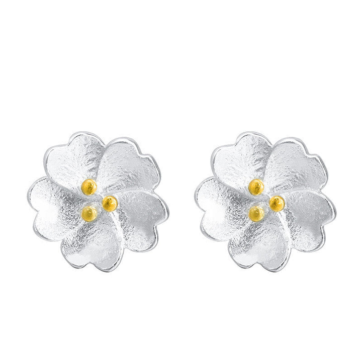 Ohrringe Silber Kirschblüte Blüte Ohrstecker Boho Schmuck floral zart