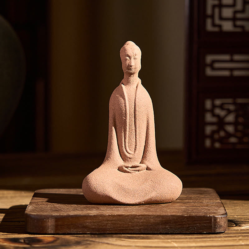 Sitzender Buddha Betend Keramik Zen Feng Shui