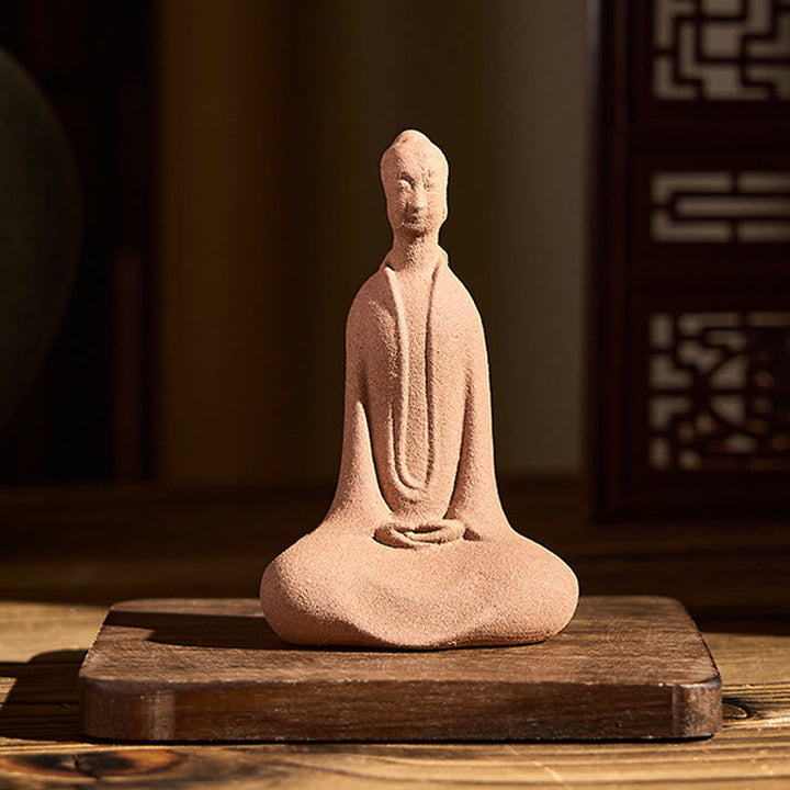 Sitzender Buddha Betend Keramik Zen Feng Shui