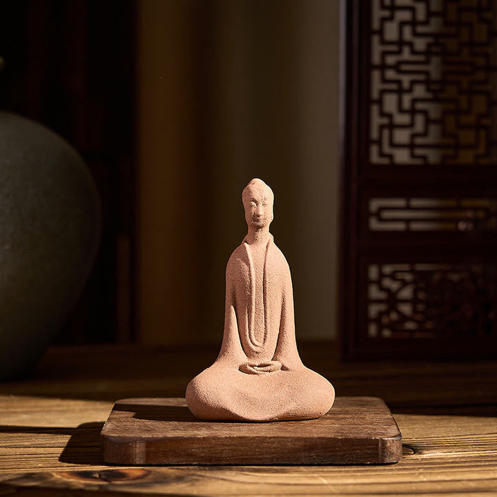 Sitzender Buddha Betend Keramik Zen Geschenk