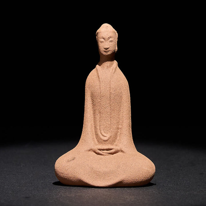 Sitzender Buddha Betend Keramik Zen Glücksbringer