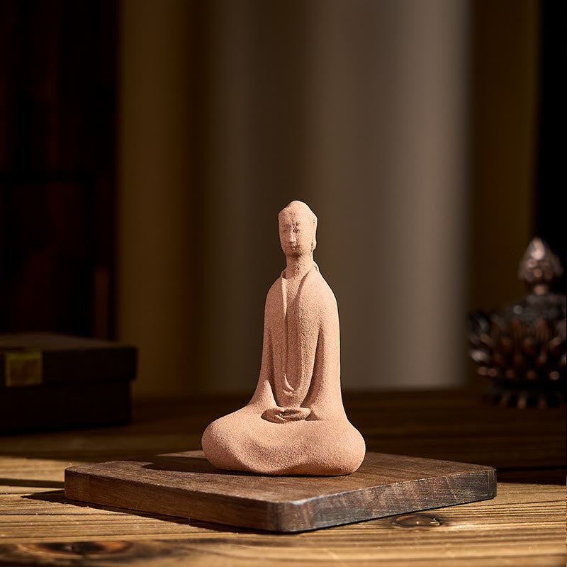 Sitzender Buddha Betend Keramik Zen Wohnzimmer