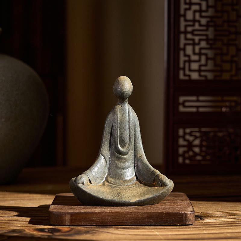 Sitzender Buddha Eisen Rost Harz Wohnzimmer