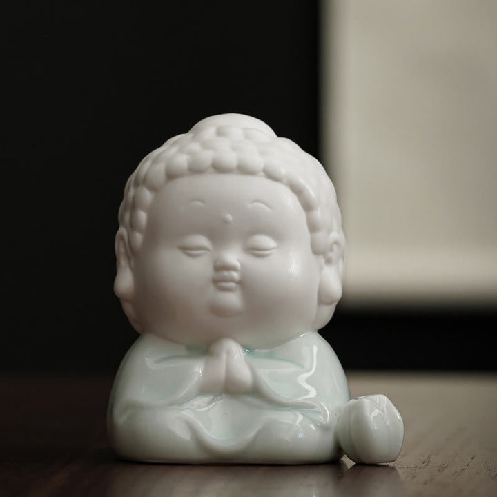 Sitzender Buddha Räucherbrenner Keramik Deko