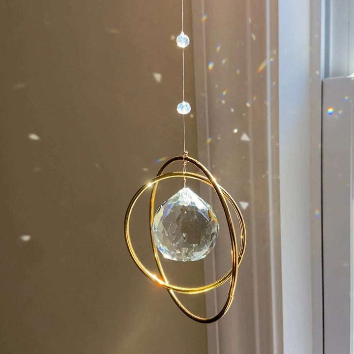 Sonnenfänger Goldene Ringe Kristall