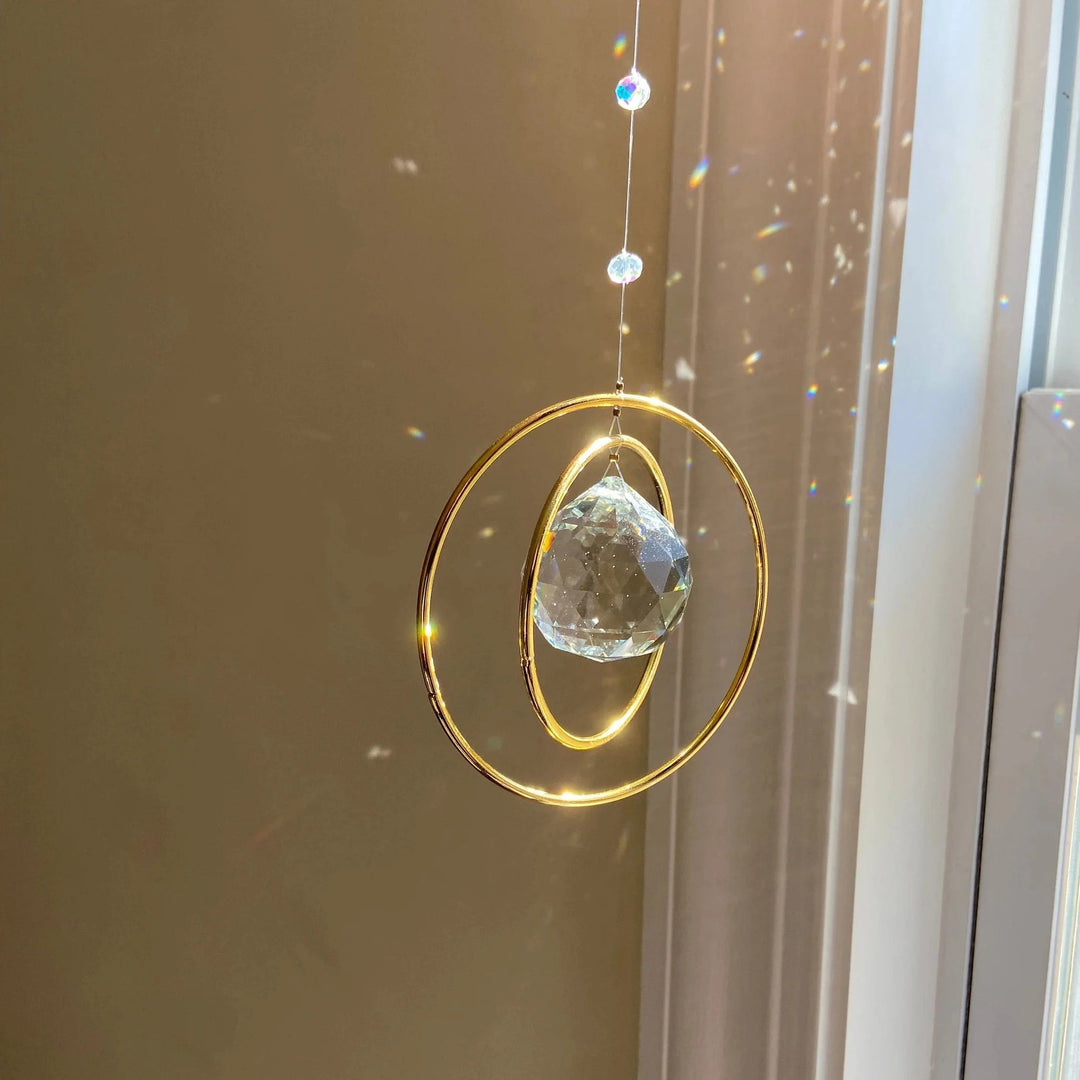 Sonnenfänger Kristall Gold Fenster