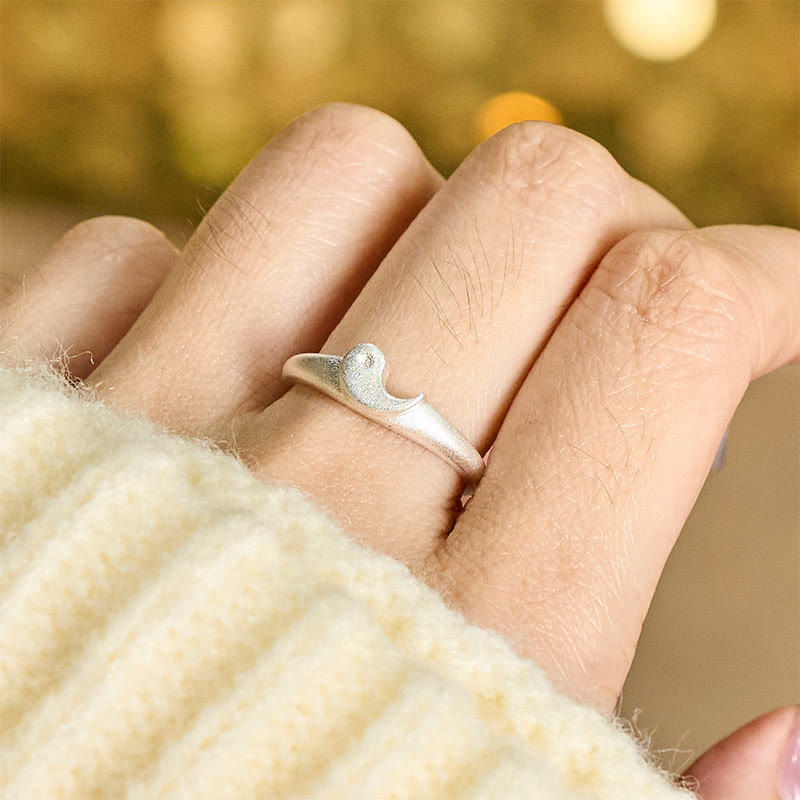 Ring Kupfer Yin Yang – Harmonie mondförmig elegant getragen Finger