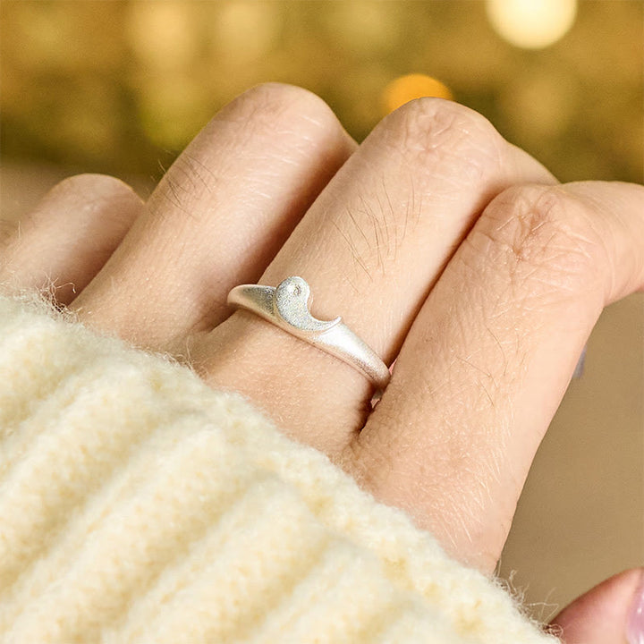Ring Kupfer Yin Yang – Harmonie mondförmig elegant getragen Finger