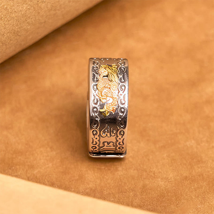 Ring Kupfer Herzsutra Drachen Fengshui Schutz Kraft Spiritualität