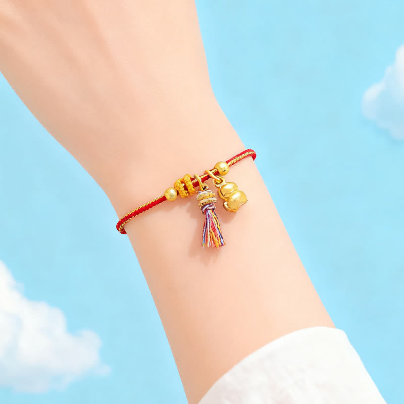 Armband Rote Schnur Legierung Pferd Erfolg Stärke Quaste Handgelenk