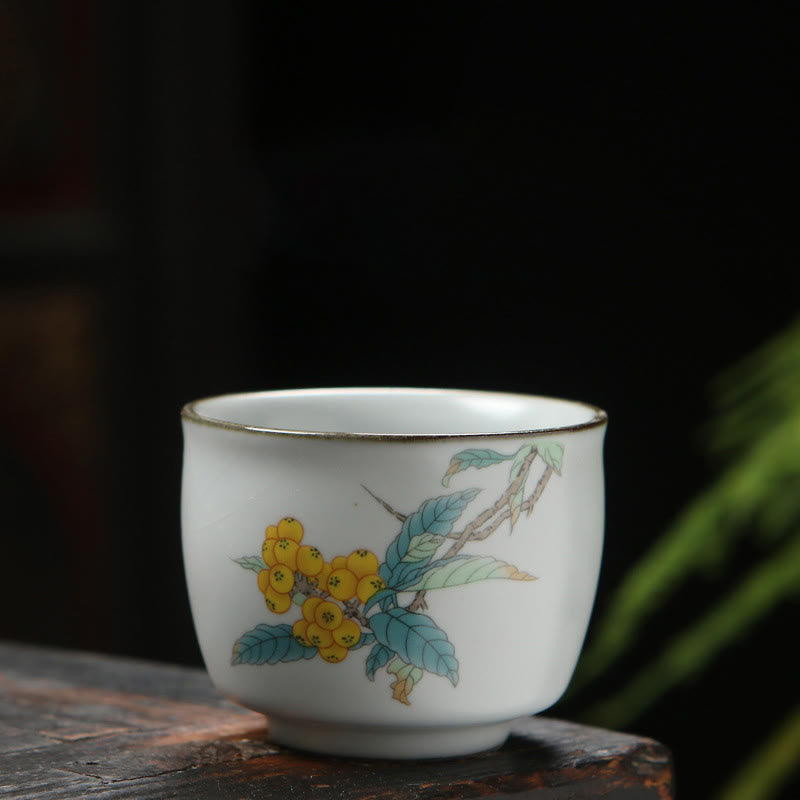 Teebecher Aus Porzellan Litschi Landschaft Keramik Gaiwan