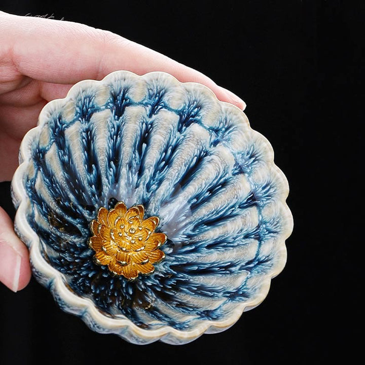 Teebecher Jianzhan Lotus Keramik Klein Deko