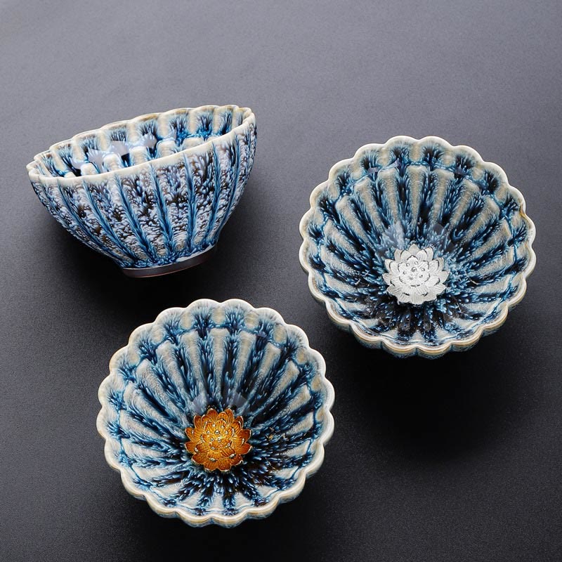 Teebecher Jianzhan Lotus Keramik Klein