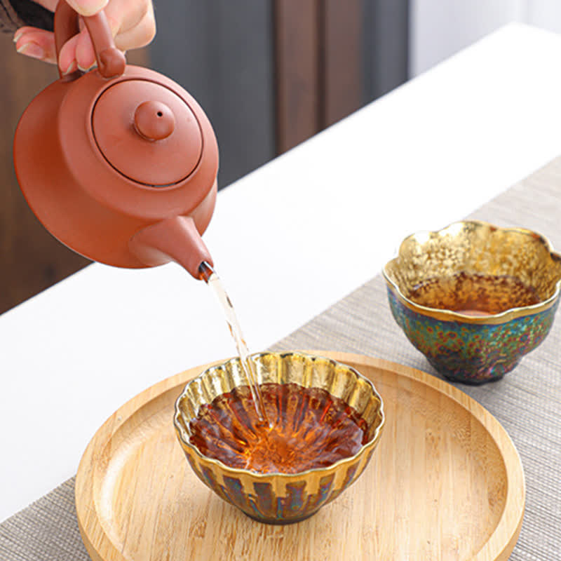Teebecher Keramik Bunt Vintage Gaiwan