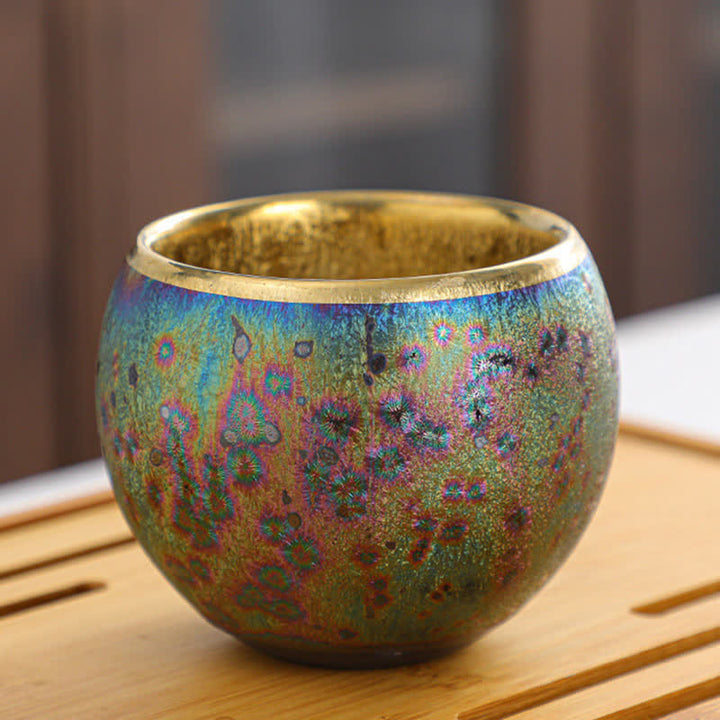 Teebecher Keramik Bunt Vintage Matcha