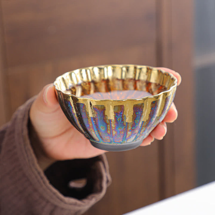 Teebecher Keramik Bunt Vintage Porzellan