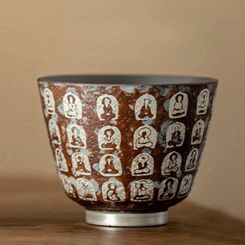 Teebecher Porzellan Buddha Poesie Keramik Handarbeit