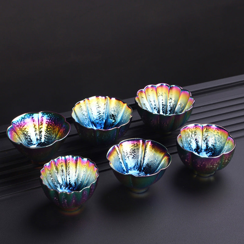 Teebecher Regenbogen Jianzhan Keramik Gaiwan
