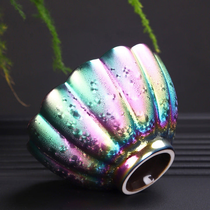 Teebecher Regenbogen Jianzhan Keramik Geschenk