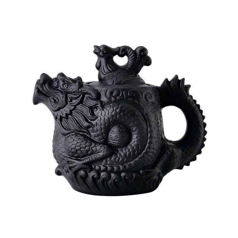 Teekanne Keramik Drache Phönix Vintage Matcha