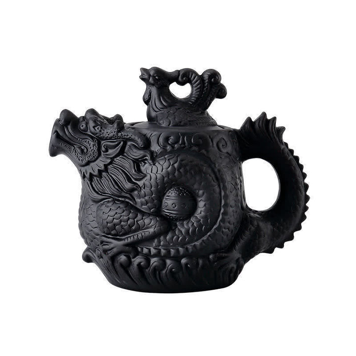Teekanne Keramik Drache Phönix Vintage Matcha
