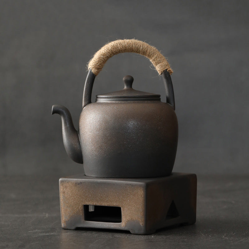 Teekanne Keramik Retro Braun Gongfu Sockel 700ml Gaiwan