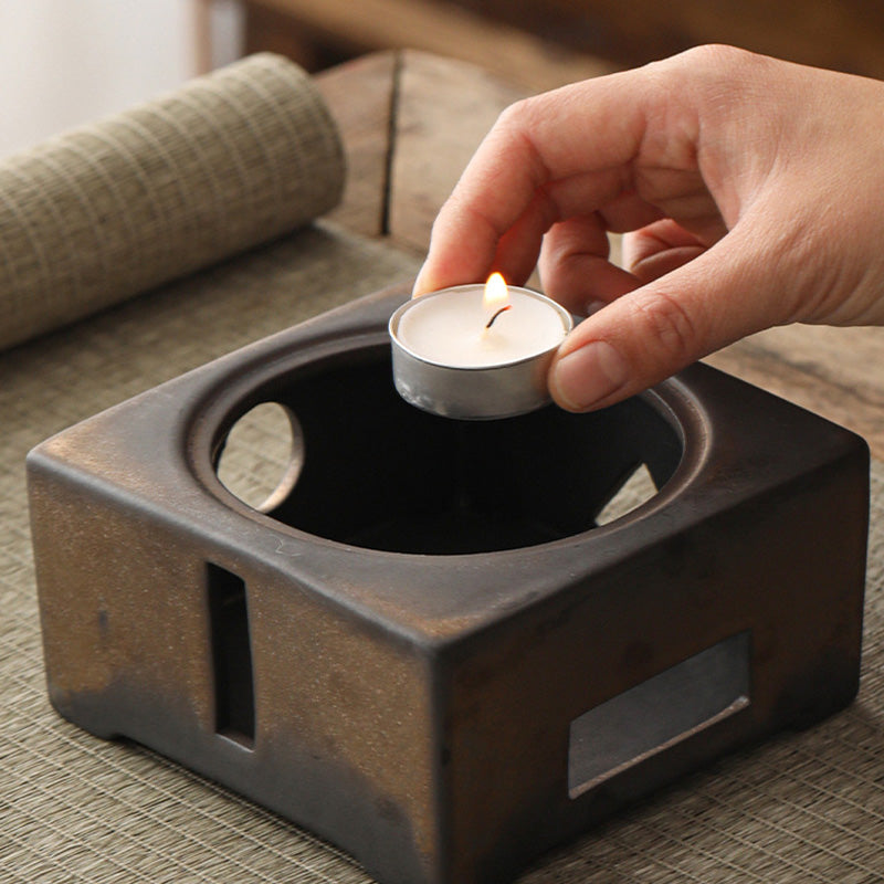 Teekanne Keramik Retro Braun Gongfu Sockel 700ml Geschenk