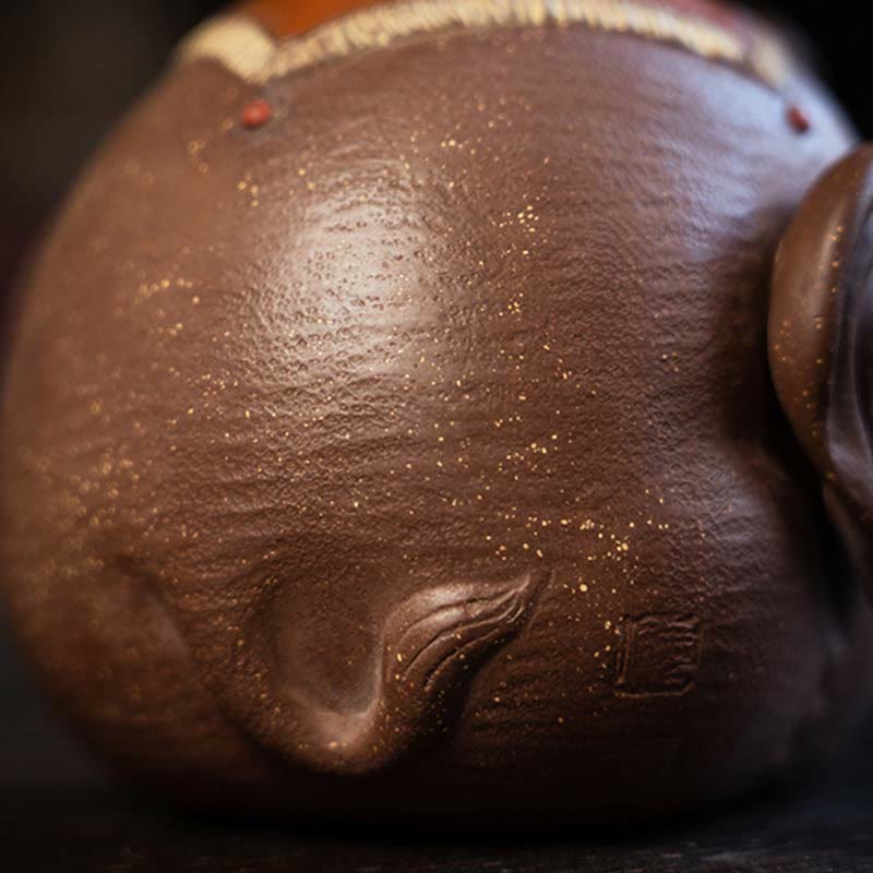 Teekanne Lila Ton Elefant Glückswolken Keramik Matcha