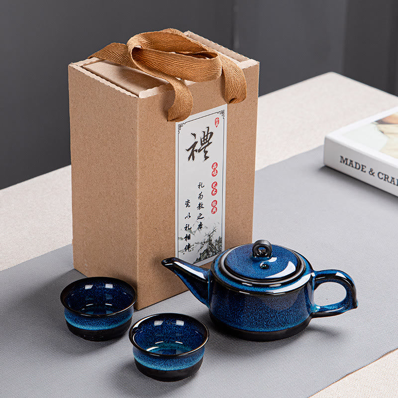 Teekanne Mit Tasse Keramik