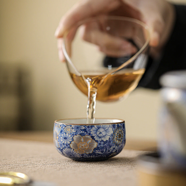 Teekanne Mit Tasse Lotus Blüten Kung Fu Deko