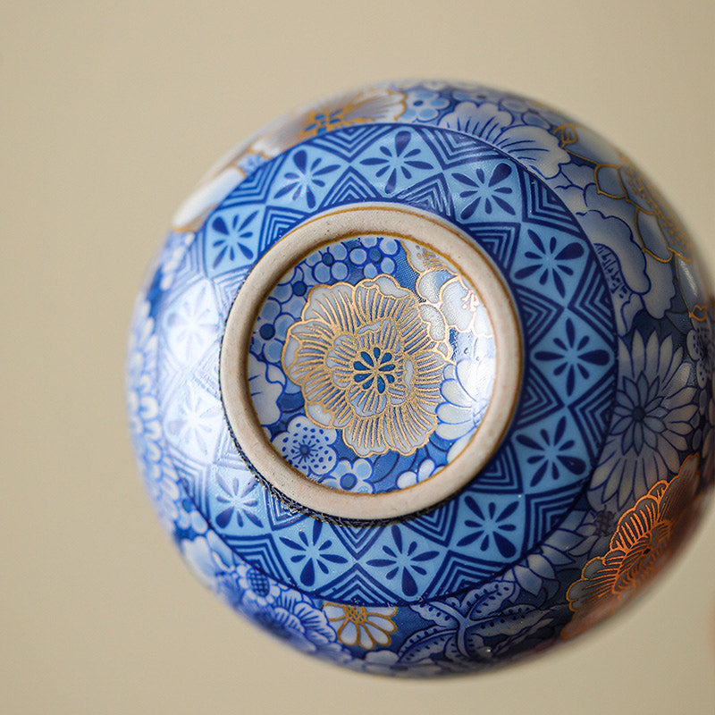 Teekanne Mit Tasse Lotus Blüten Kung Fu Porzellan