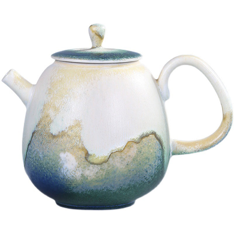 Teekanne Mit Tassen Gongfu Keramik Grün Matcha