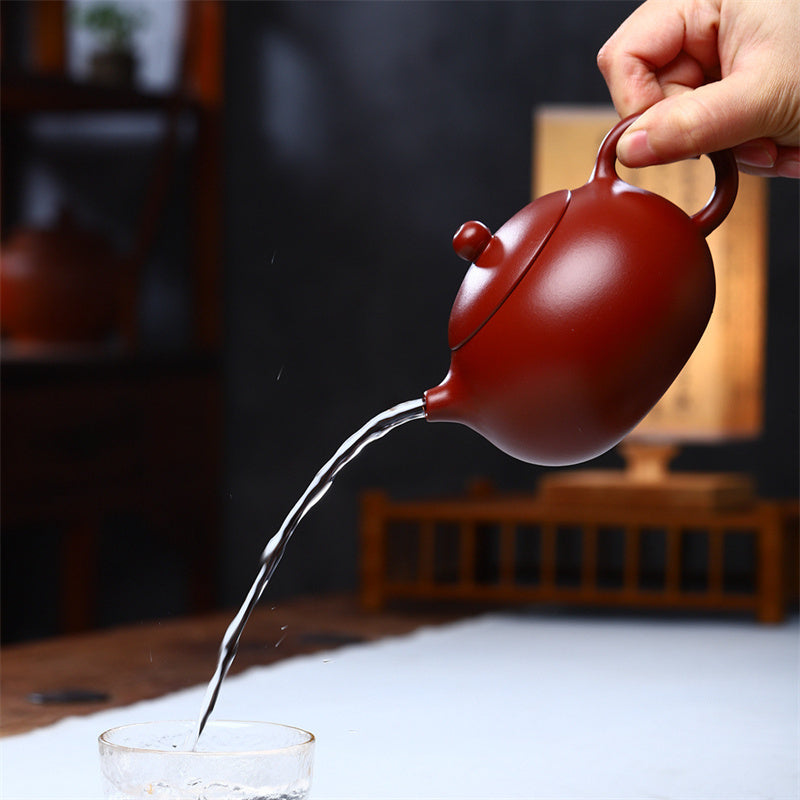 Teekanne Xishi Zisha Lila Ton Vintage 240ml Deko
