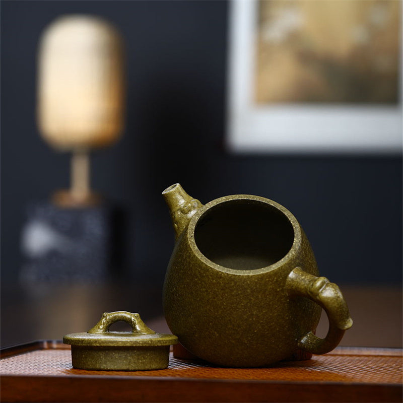 Teekanne Yixing Gelb Grün Lila Ton 240ml Gaiwan
